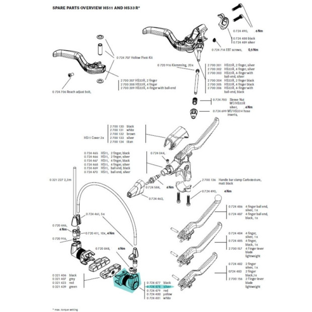 Cylindre récepteur Magura HS Argent [x1] - 0724478