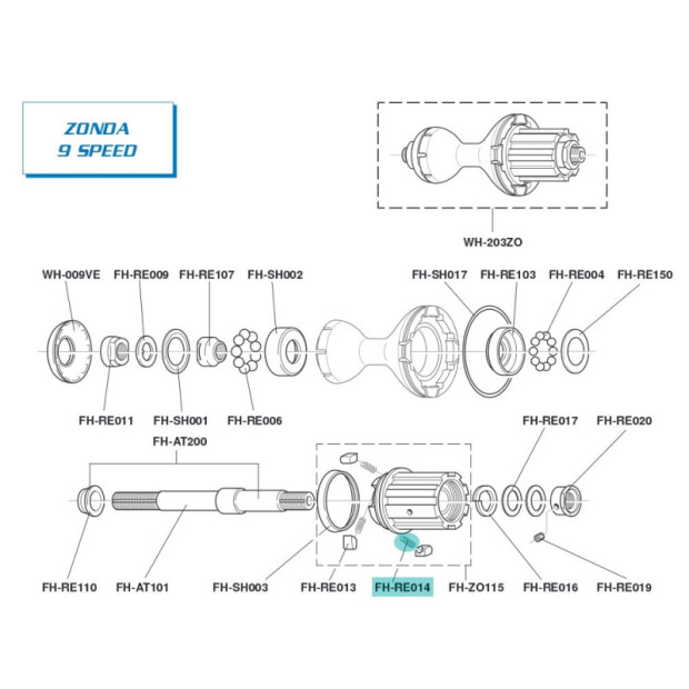 Ressort Cliquet Campagnolo FH-RE014 - [x1]