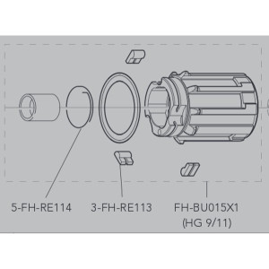 Corps Roue Libre Campagnolo FH-BU015X1 Hg - Shimano/Sram