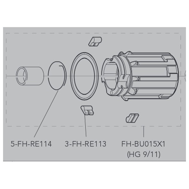 Corps Roue Libre Campagnolo FH-BU015X1 Hg - Shimano/Sram