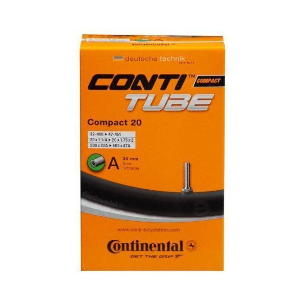 Chambre à Air Continental Compact Wide 20x1.9/2.1 Schrader 34mm