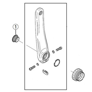 Vis de cache Hollowtech 2 Shimano Route Y1KS13000 (x1)