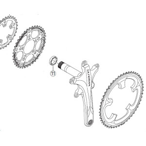 Entretoise Hollotech 2 Pédalier Triple Shimano