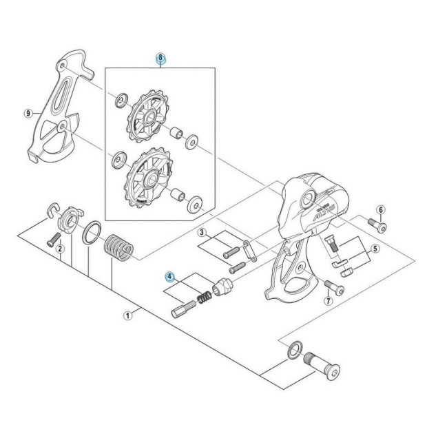 Galets de Dérailleur Shimano Altus RD-M310