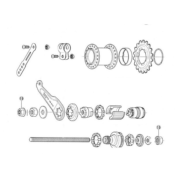 Contre-écrou Shimano CB-E110 (x1) - Y2861500