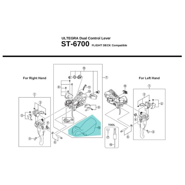 Repose main Shimano Ultegra Noir 6700 - Y6SC98180