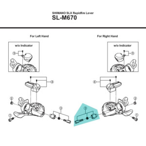 Tendeur de câble Shimano droit - Y6TA98020