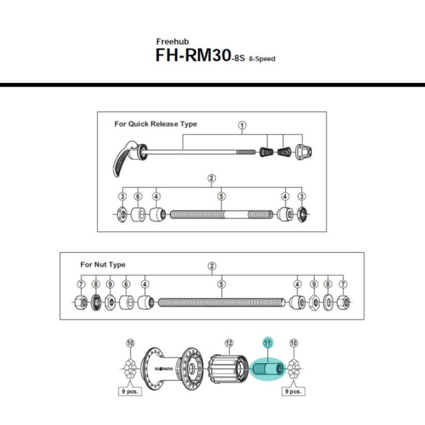 Vis de corps de roue libre Shimano Y3BL03000 - [x1]