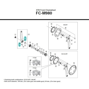 Vis de manivelle Shimano Hollowtech 2 - Y1E512100