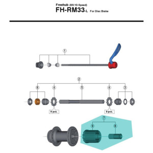 Corps Roue Libre Shimano 8 Vitesses- Y30V98040