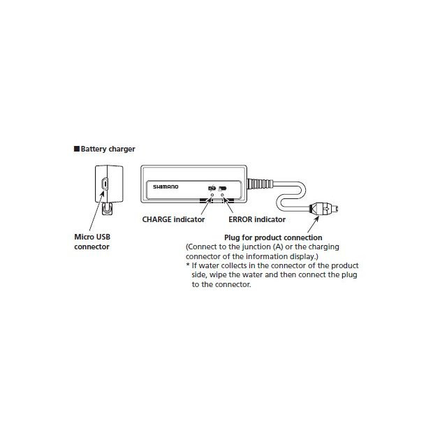 Chargeur Batterie Shimano Dura-Ace Di2 avec cable USB (SM-BCR2)