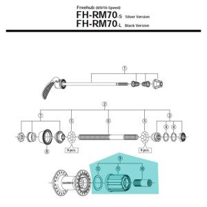 Corps Roue Libre Shimano - Y3TD98040