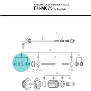 Cône de Moyeu Shimano Deore HB-M629