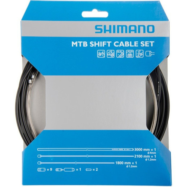 kit Câblerie Dérailleur VTT Shimano Y60098021 - Noir