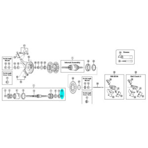 Ecrou de serrage droit Shimano Y33R08100 pour moyeu SG-3C40