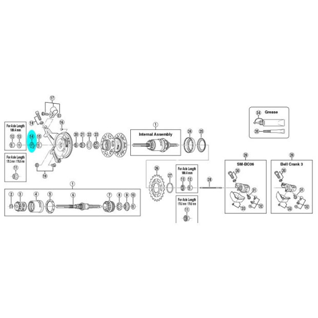 Rondelle orientée Shimano