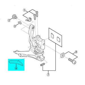 Plaquette chape dérailleur avant Shimano FD6800 - Y5P116000