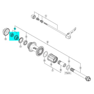 Cône de moyeu arrière Shimano Y3TG98040 - [x1]