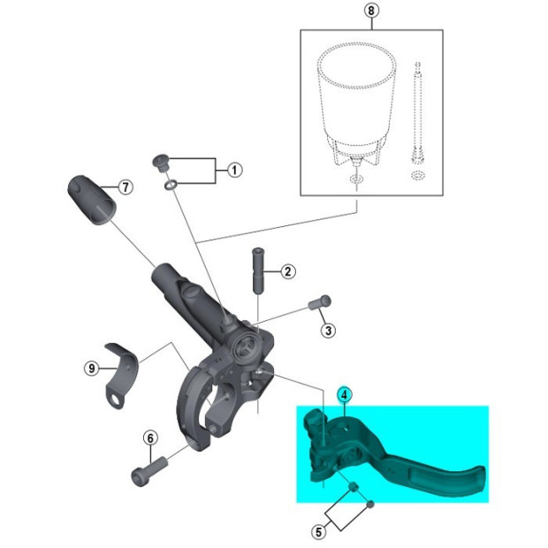 Bras de levier de frein Shimano XTR BL-M9020