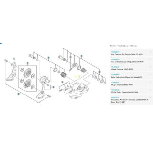 Chape externe de dérailleur Shimano SSRD-9070 Y5Y898040 