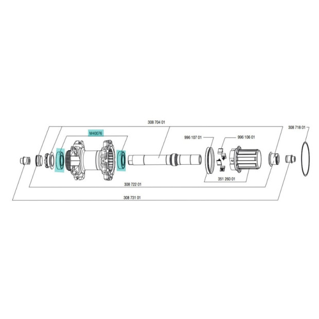 Roulement Mavic M40076 pour Roue Arrière Mavic Ksyrium SL Disque - 6903 [x2]