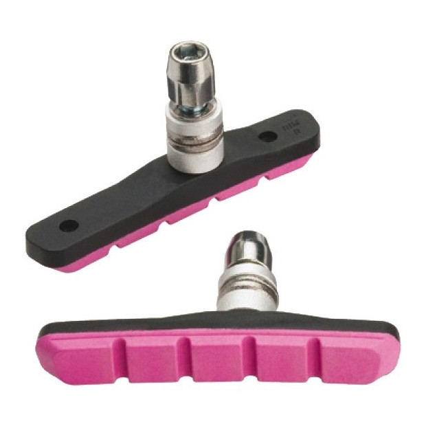 Patin V-Brake Monobloc Jagwire JS908T-P Rose - [x 1 - Paire]