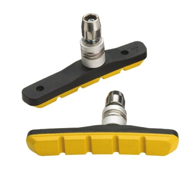 Patin V-Brake Monobloc Jagwire JS908T-Y Jaune - [x 1 - Paire]