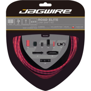 Kit Câblerie Dérailleur Jagwire Road Elite Link Shift RCK553 - Rouge