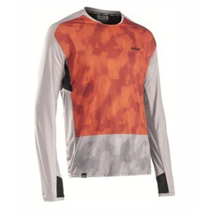 Maillot VTT Manches longues Northwave Edge Gris Clair / Orange