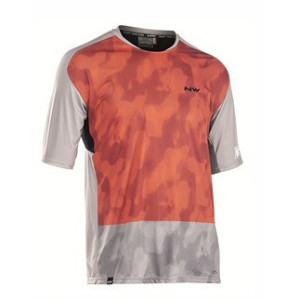 Maillot VTT Manches Courtes Northwave Edge Gris Clair / Orange