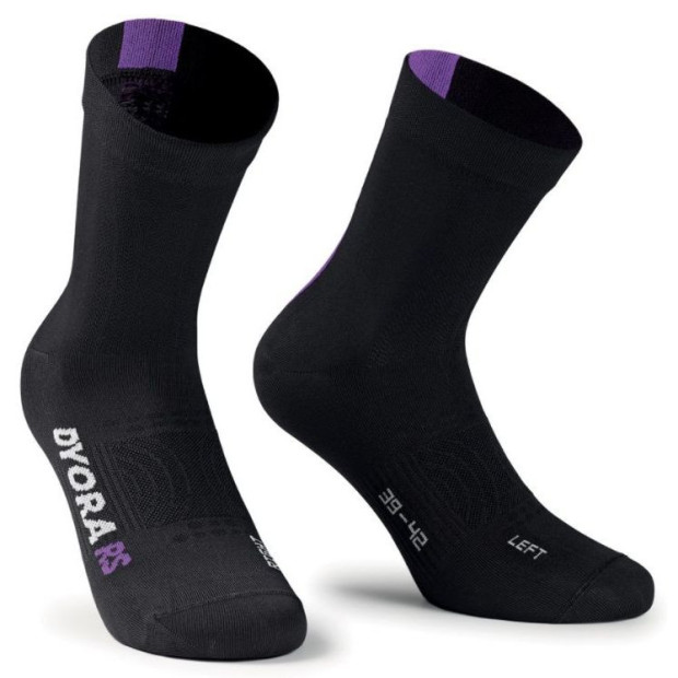 Chaussettes Femmes Assos Dyora RS Summer Noir/Violet