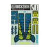 Jeu D'autocollants Rockshox Troy Lee Design 35 mm Bleu/Jaune