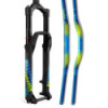 Jeu D'autocollants Rockshox Troy Lee Design 35 mm Bleu/Jaune