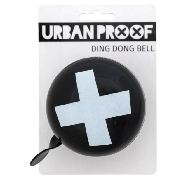 Sonnette Urban Proof Ding Dong Ø8cm Plus Blanc/Noir