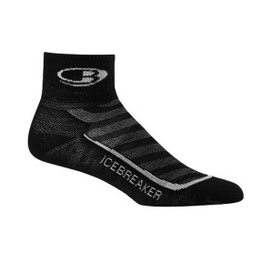 Chaussettes Icebreaker Hommes Run+ Light Mini - Noir