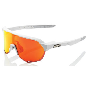 Lunettes 100% S2 Blanc Soft Tact / Verre Rouge Multicouches