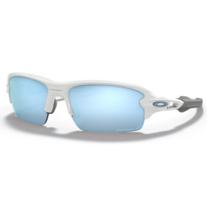 Lunettes vélo Oakley Flak XS  Polished White - Prizm Deep Water Polarized