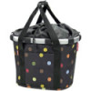 Panier de vélo Klickfix Bikebasket Reisenthel - K0303 Noir / Pois de Couleur