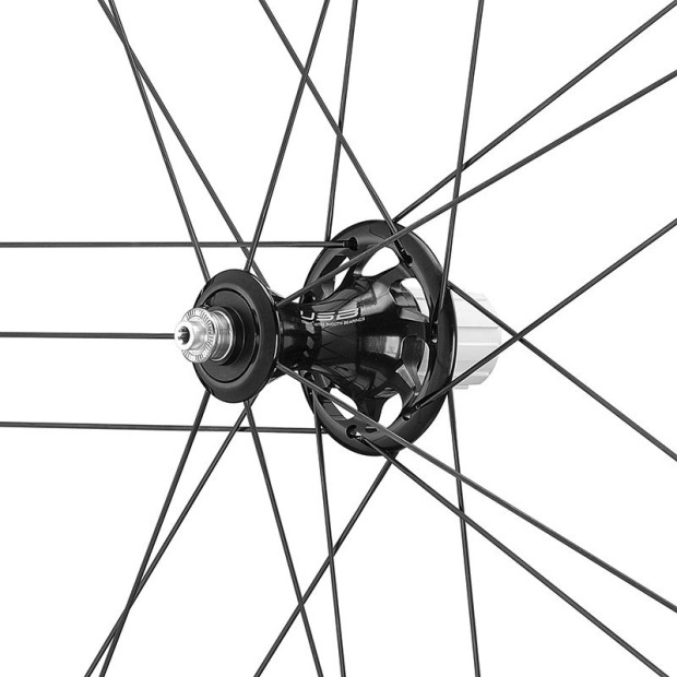 Roue Arrière Campagnolo Bora WTO 33 Patins 2-Way Fit Corps Campagnolo Dark Label