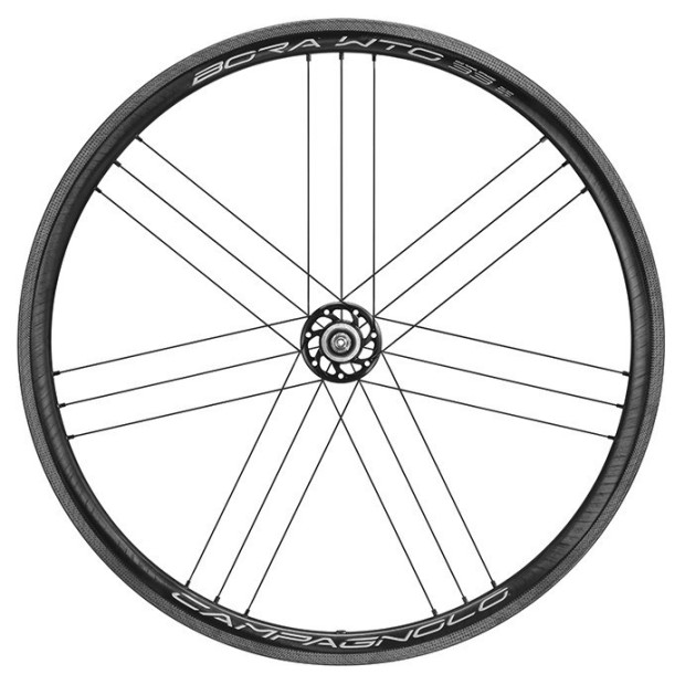 Roue Arrière Campagnolo Bora WTO 33 Patins 2-Way Fit Corps Shimano/SRAM Bright