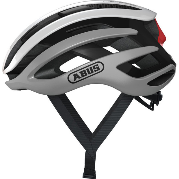 Casque Route Abus Air Breaker Argent/Blanc