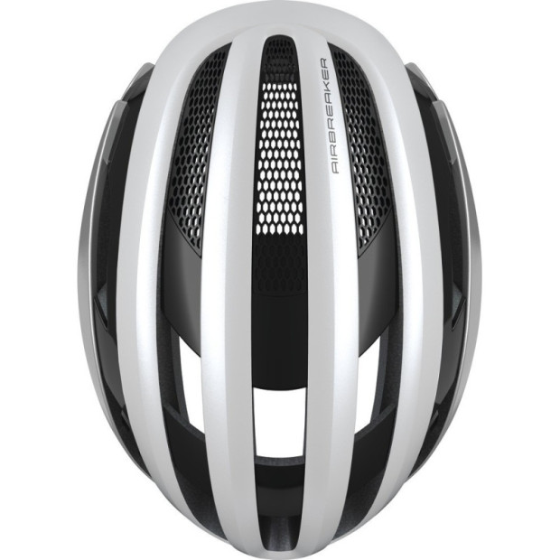 Casque Route Abus Air Breaker Argent/Blanc