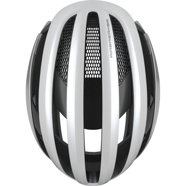 Casque Route Abus Air Breaker Argent/Blanc