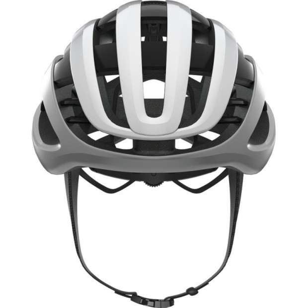 Casque Route Abus Air Breaker Argent/Blanc