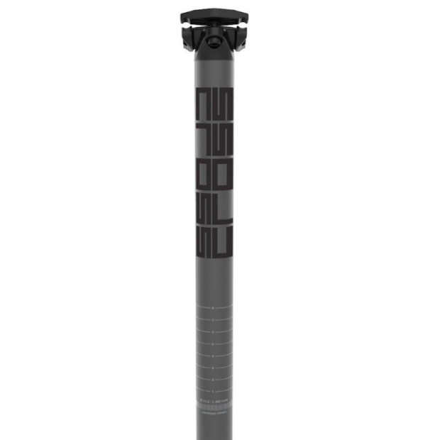 Tige de Selle Deda Elementi Mud Cross - 0 mm - Full Carbon - 27.2x400 mm - Noir