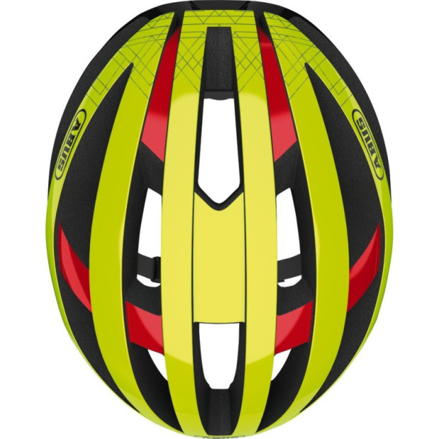 Casque Route Abus Viantor MIPS Jaune Fluo Brillant