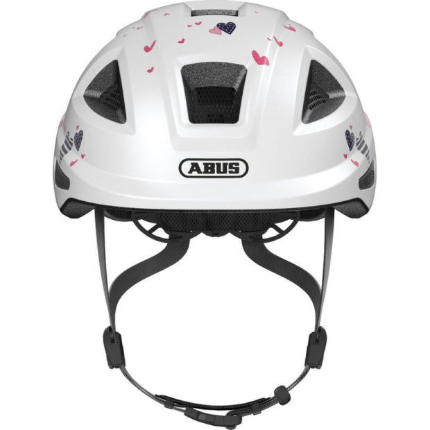 Casque Enfant Abus Anuky 2.0 ACE Blanc à Coeurs