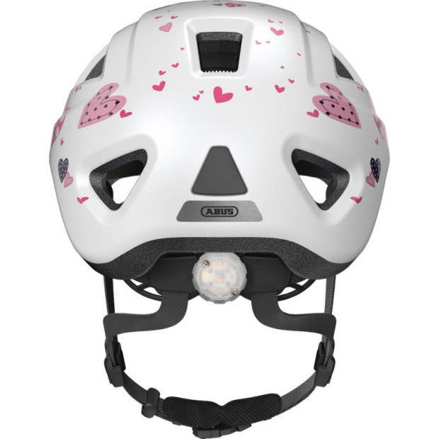 Casque Enfant Abus Anuky 2.0 ACE Blanc à Coeurs