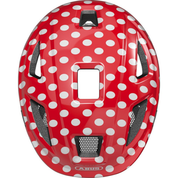 Casque Enfant Abus Anuky 2.0 Rouge à Pois Blancs