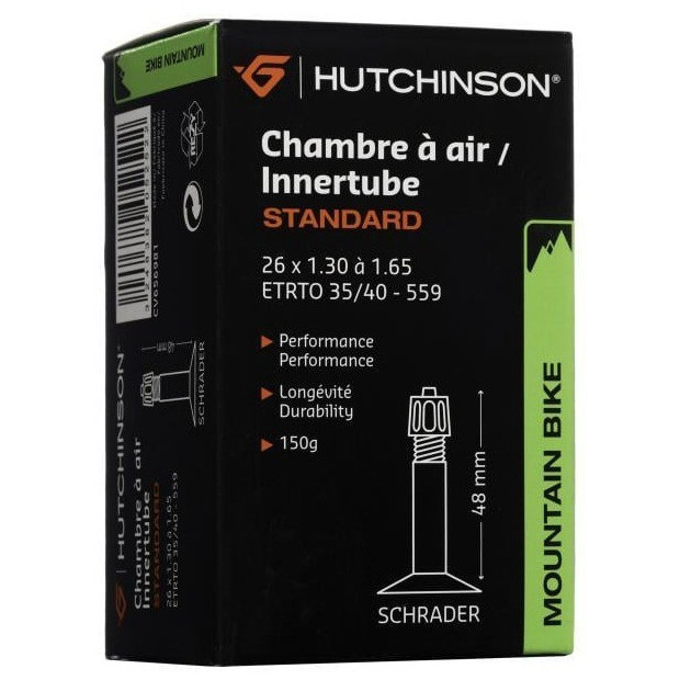 Chambre à air Hutchinson Standard 26x1.30/1.65 - Schrader 48mm